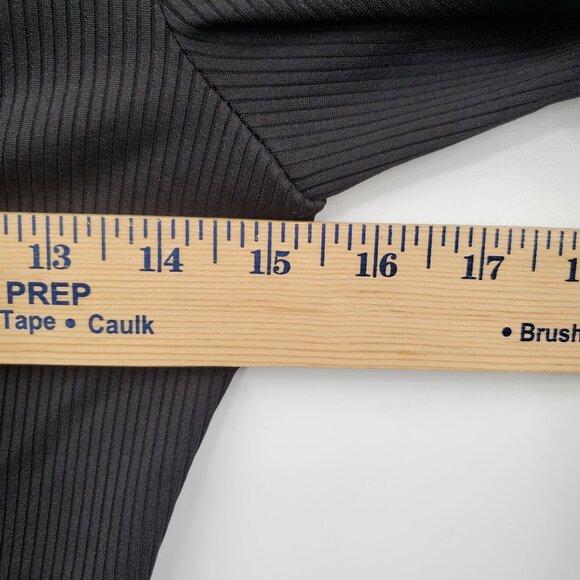 Free People Ribbed Long Sleeve V Neck Bodysuit Women Size Small Petite Black - Picture 11 of 13